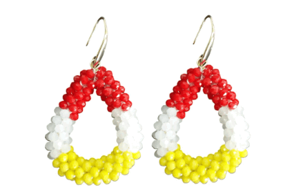 Oeteldonk oorbellen rood-wit-gele-hangers-carnaval