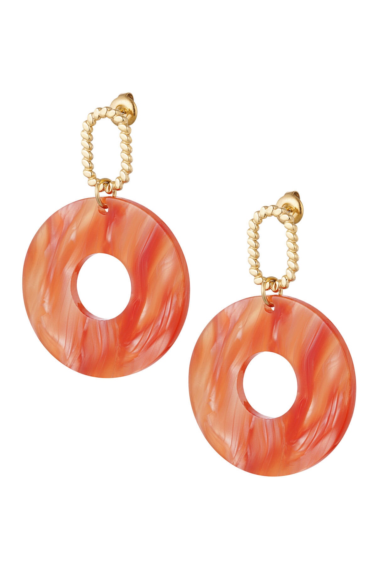 Oorbellen open cirkel in 3 kleuren