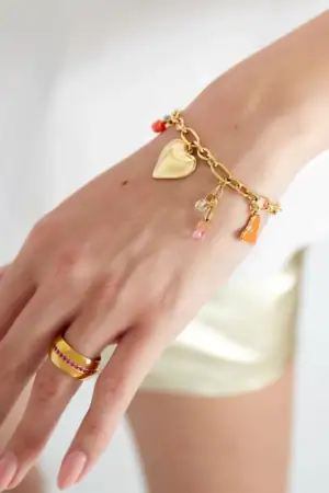 Bedelarmband Summer Of Joy Goud om pols