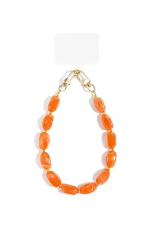 Telefoonkoord Acryl organische vorm oranje