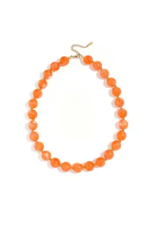 Kralenketting Kleurrijk acryl oranje
