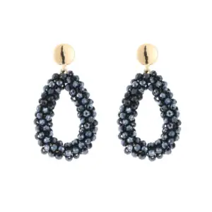 Oorbellen Glamourous Beads Navy