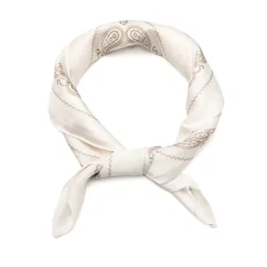 Sjaaltje Paisley Beige geknoopt