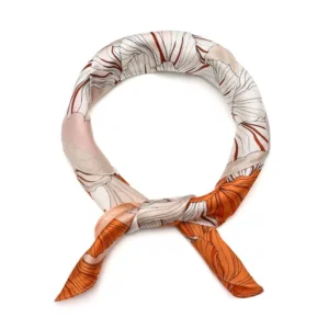 Sjaaltje Oranje Bloemen geknoopt