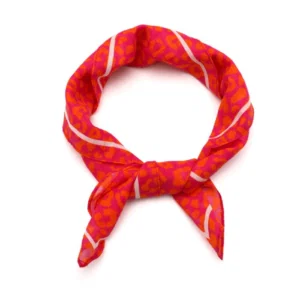 Sjaaltje Panterprint Rood geknoopt