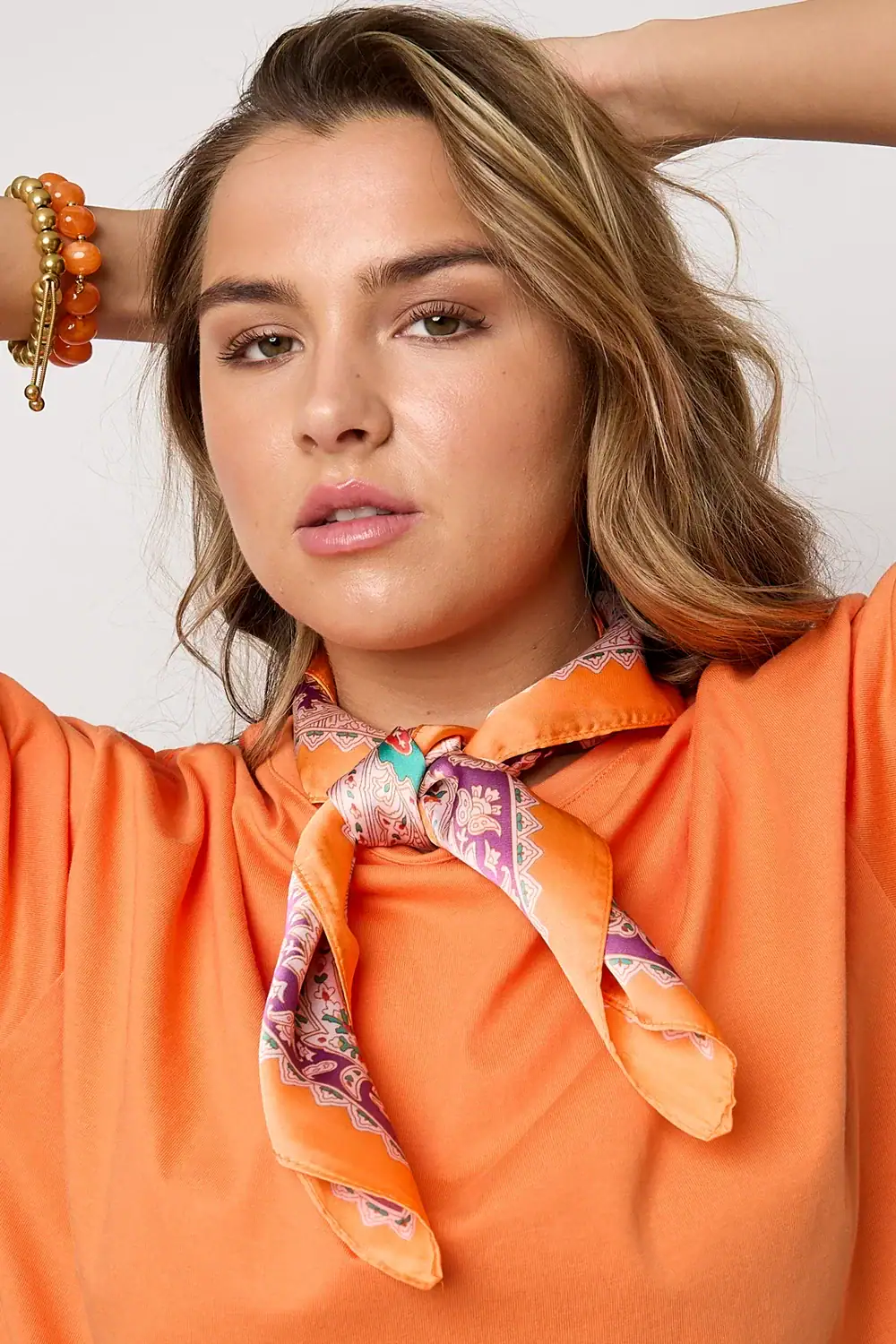 Summer Scarf Bohemian Flower Print om nek