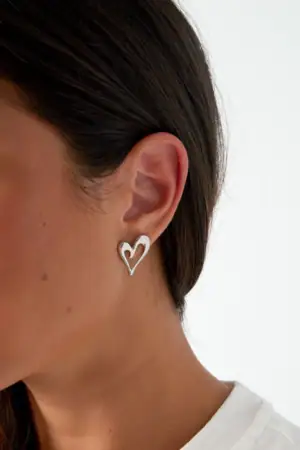 Oorstekers To Be Loved zilver in oor