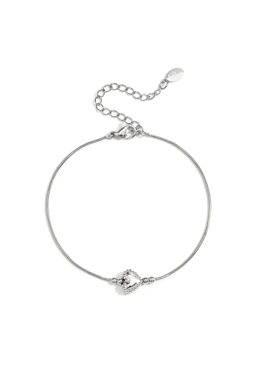Minimalistic Heart Bracelet zilver