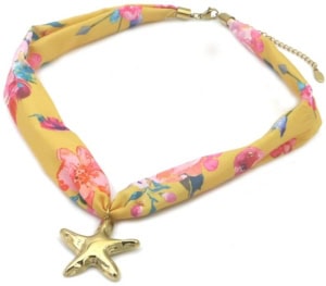 Colorful Scarf Necklace Star