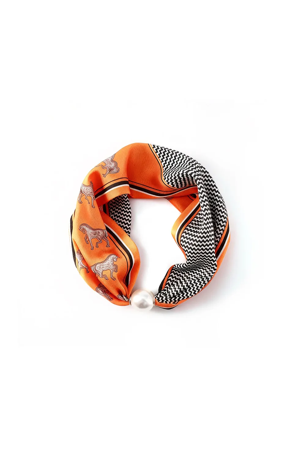 Trendy Sjaaltje Met Magneetsluiting Summer Oranje