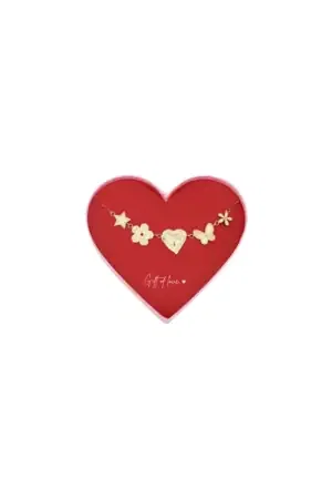 Gift Of Love Stainless Steel Armband Butterfly Love Goud