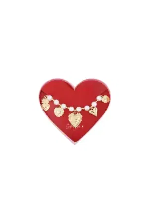 Gift Of Love Stainless Steel Parel Hartjes Bedelarmband