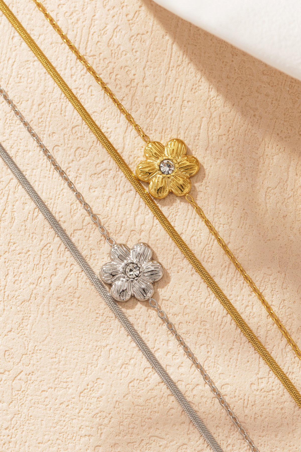 Dubbele Armband Flower Love - Afbeelding 5