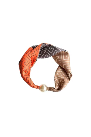 Trendy Sjaaltje Met Magneetsluiting Bruin Mix