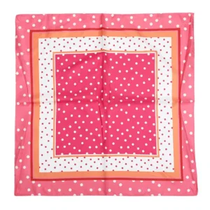 Summer Scarf Orange/Pink Polkadot