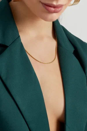 Ketting Unisex Twist 2.0 MM Lang Goud om nek