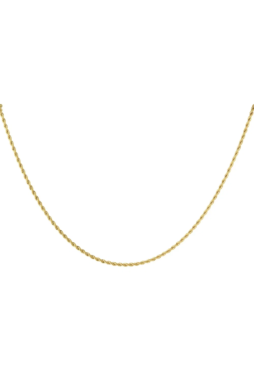 Ketting Unisex Twist 2.0 MM Kort Goud - Afbeelding 2