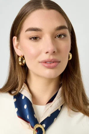 Stainless Steel Hoops Big Gold in oor