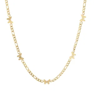 Schakelketting Met Vlinders Goud