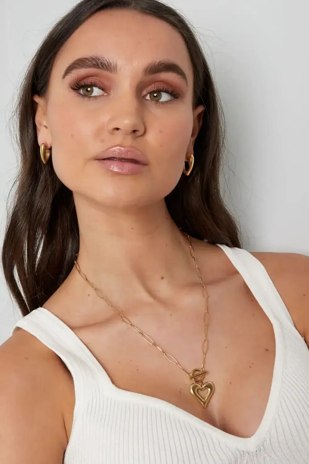 Schakelketting Met Hart Hanger - Afbeelding 3