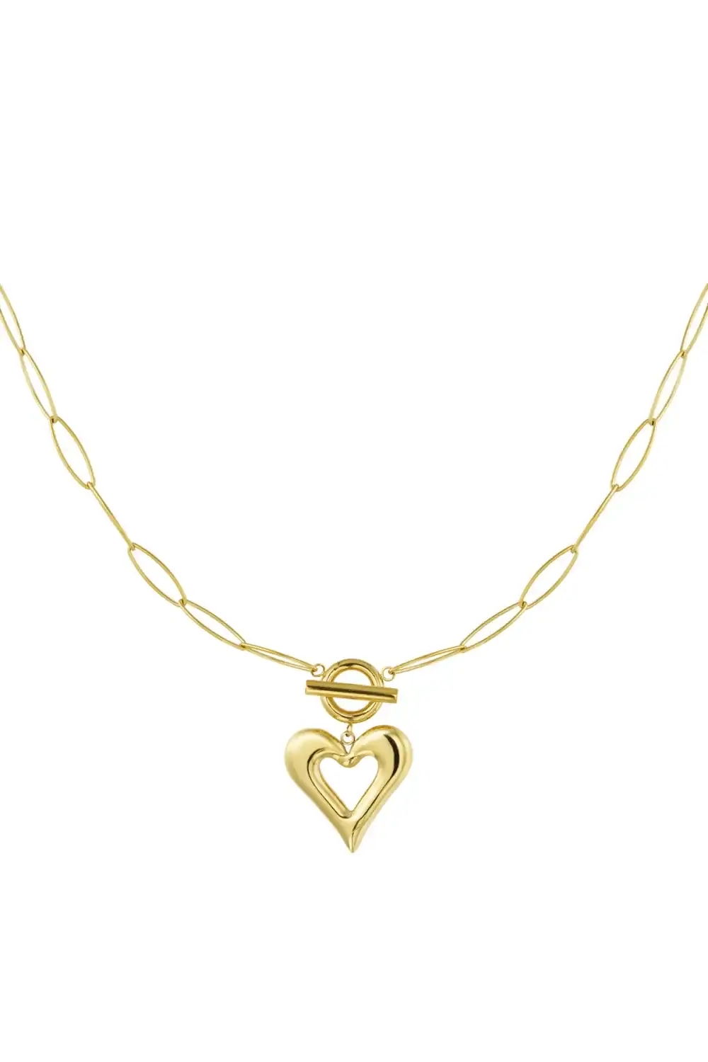 Schakelketting Met Hart Hanger