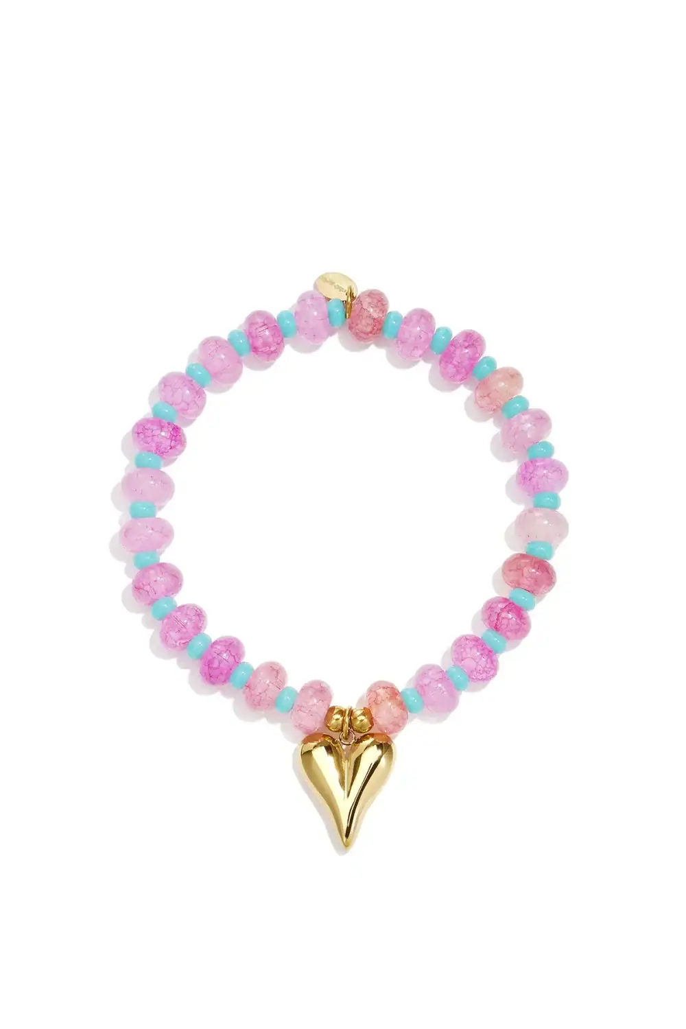 Armbanden Glaskralen met Bedel Lila