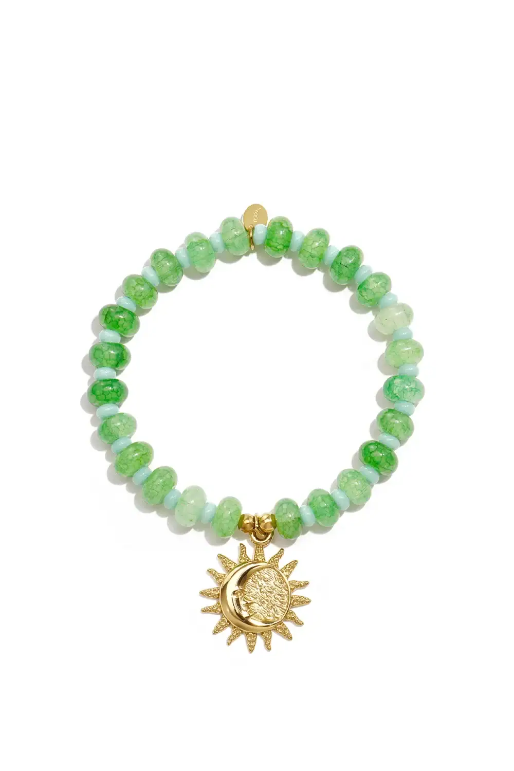 Armbanden Glaskralen met Bedel Groen