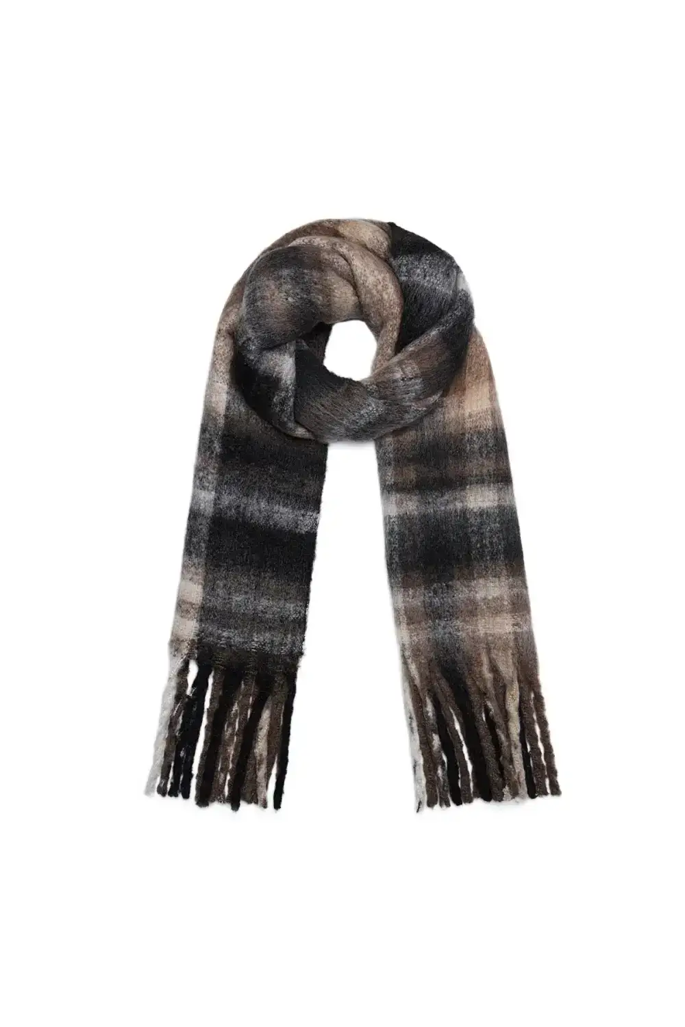 Wintersjaal Happy Print – Bruin