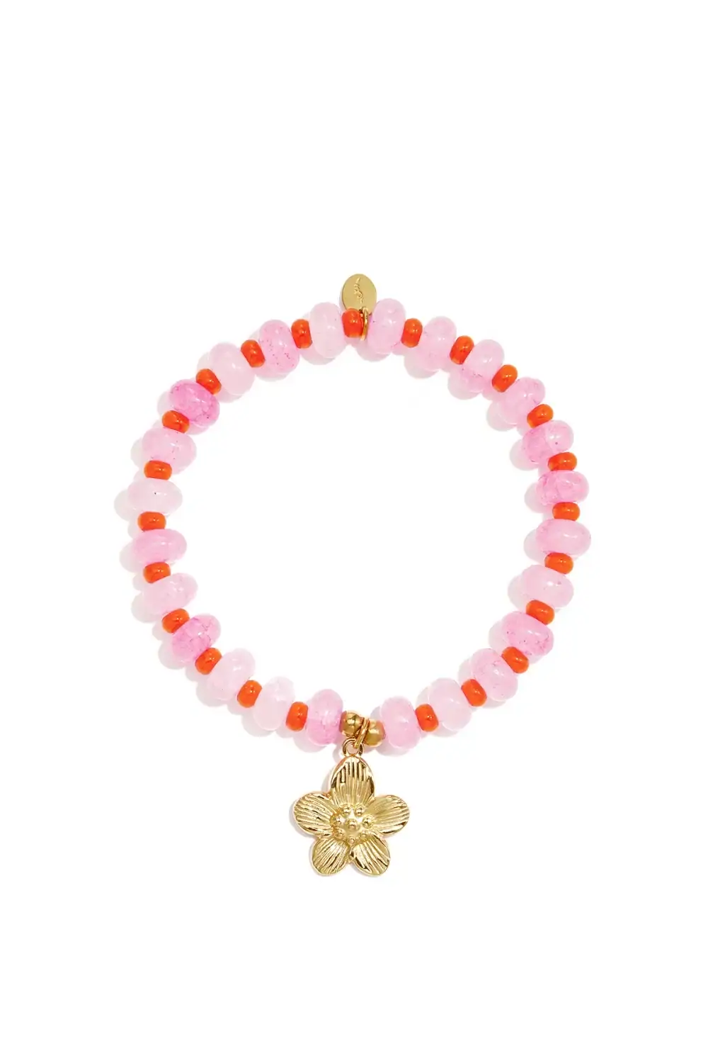 Armbanden Glaskralen met Bedel Roze