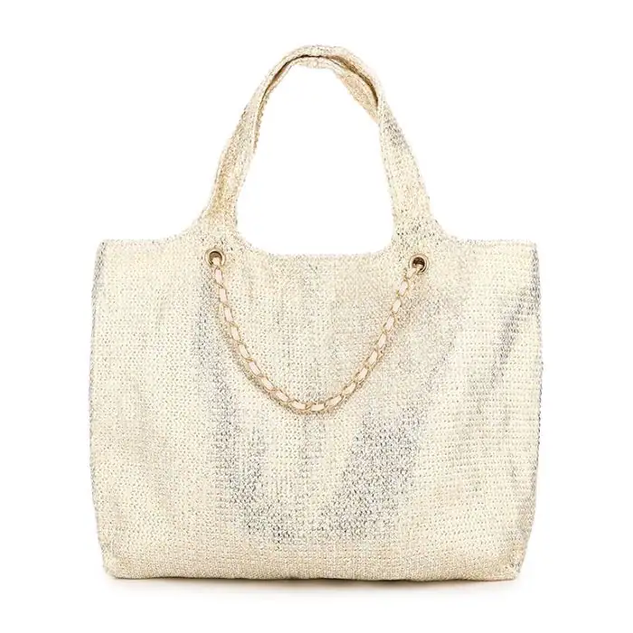 Strandtas/Luxe Shopper Metallic Beige