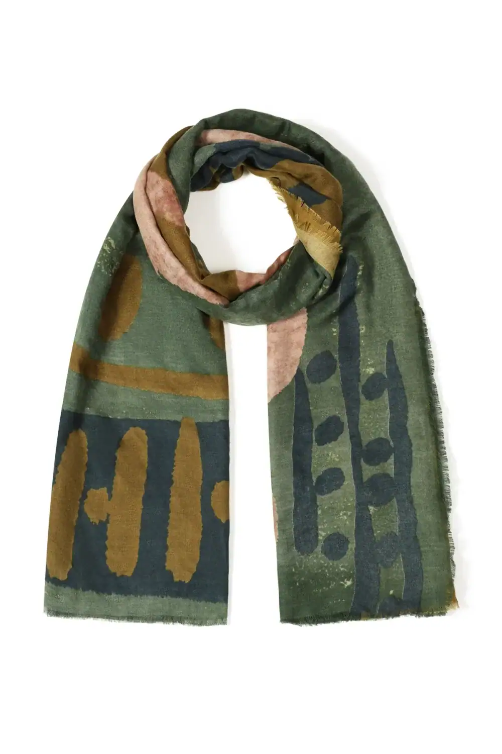 Sjaal Trendy Bloemenprint Groen - Afbeelding 2