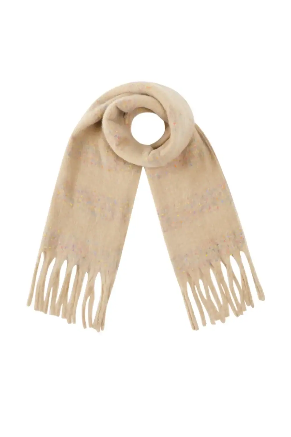 Festive Day Winter Sjaal – Khaki geknoopt