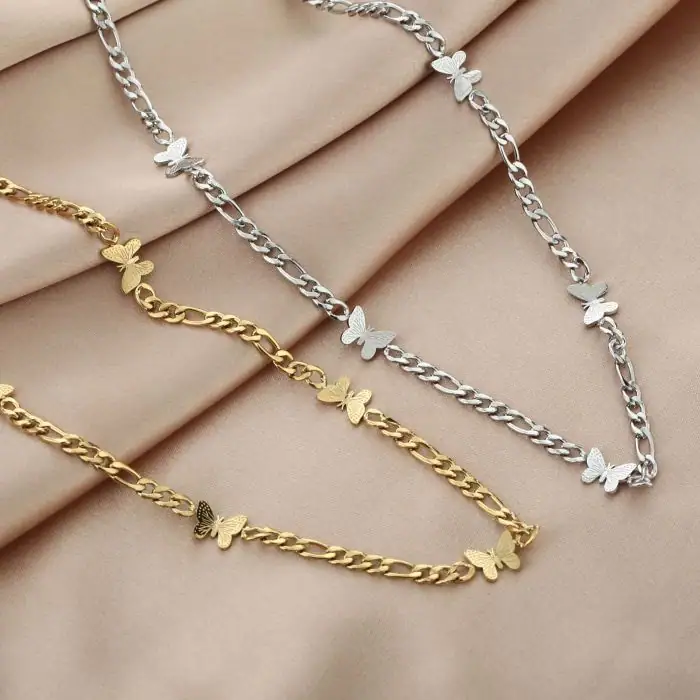 Ketting Vlinders Goud - Afbeelding 2