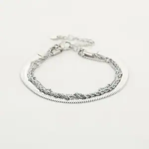 Driedubbele Chainarmband Zilver