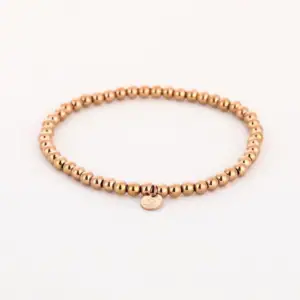 Kralenarmband Rose Goud – 4 mm