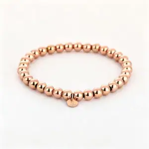 Kralenarmband Rose Goud – 6 mm