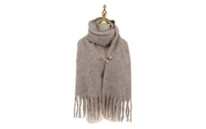 Wintersjaal Rogers Met Chique Speld Khaki