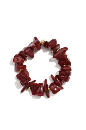 Acrylic Beaded Bracelets Shells wijnrood