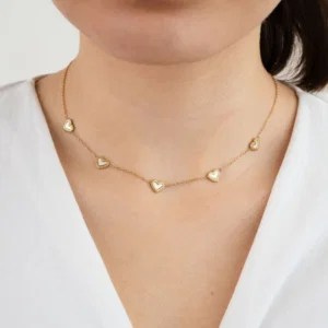 Ketting Witte Hartjes