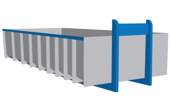 Container 13 m3 Groen haakarm