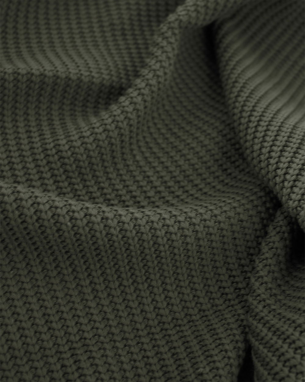 wiegdeken, ledikantdeken, knitted, gebreid, groen, olive