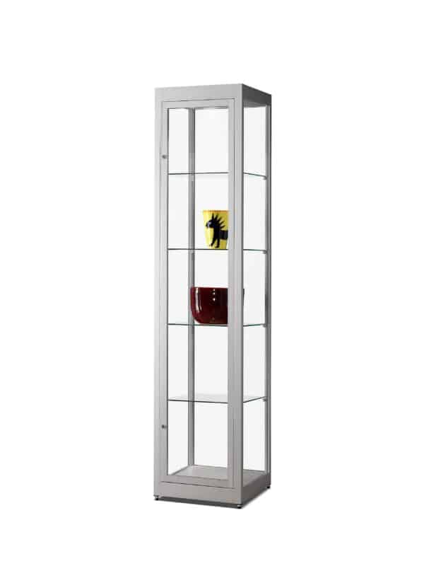 Stofdichte Vitrine Volante 500 zilver met LED (of zwart)