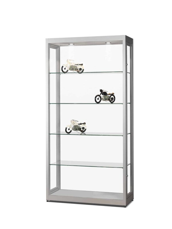 Stofdichte vitrinekast Volante 1000 met LED verlichting (of zwart)