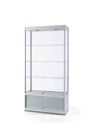 Vitrine Berlina-1200 zilver onderkast