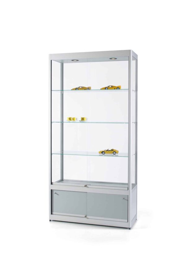Vitrine Berlina-1000 zilver onderkast