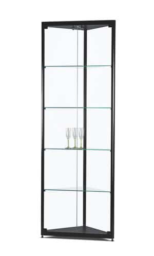 Hoekvitrine Berlina 500 zwart