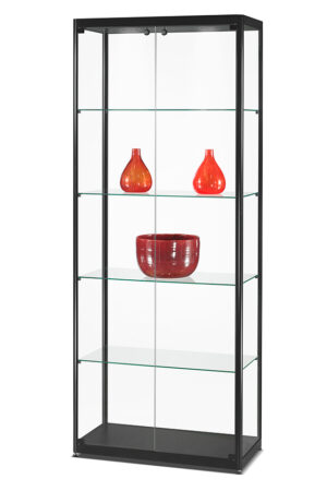 Vitrinekast zwart glas