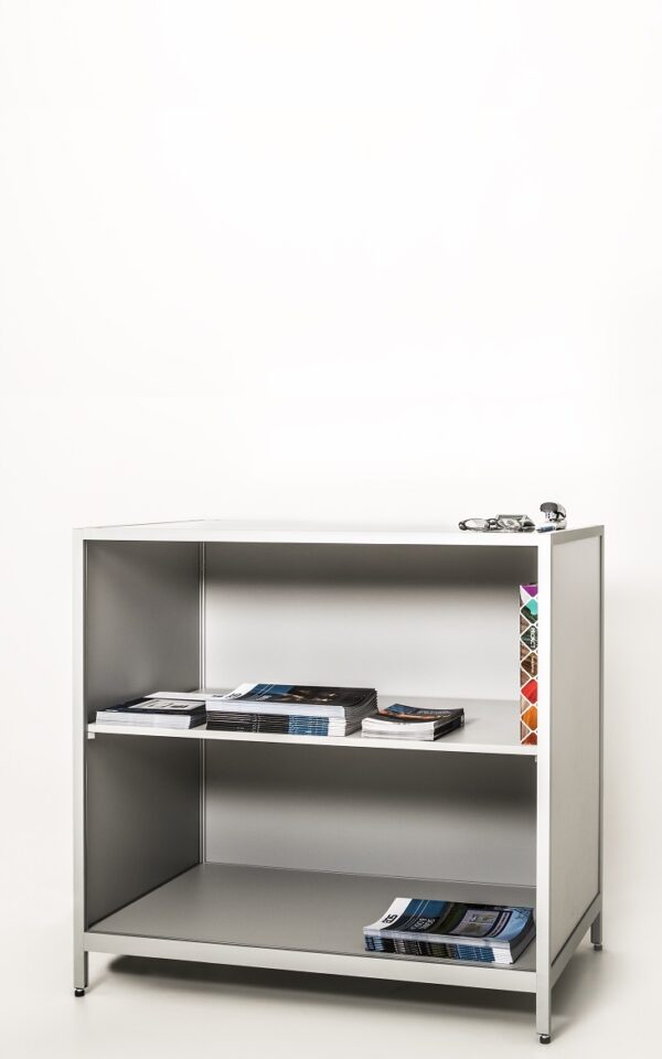 Toonbankvitrine Fisker 1000 zilver hout - Afbeelding 2
