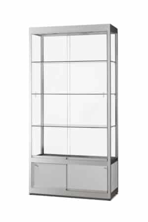 Vitrine Berlina H1000 zilver onderkast