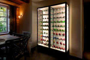 vitrine met tractoren miniaturen beurs
